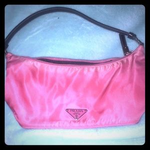 Pink Prada Tessuto Sirio Rosa Hobo shoulder bag